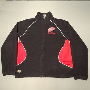 Detroit Red Wings Womens Jacket Large Full Zip NHL Reebok Lightweight